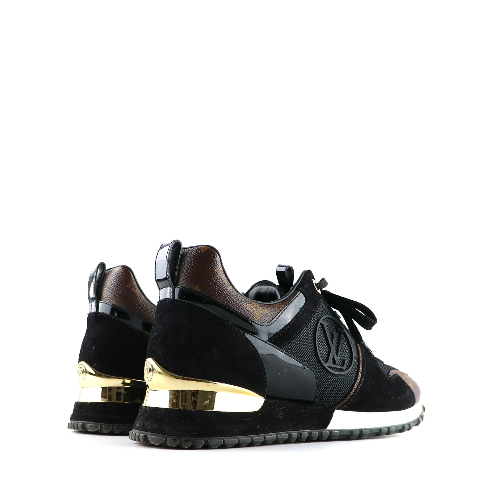 LOUIS VUITTON - Sneakers Run Away en cuir et toile monogramme (T37)