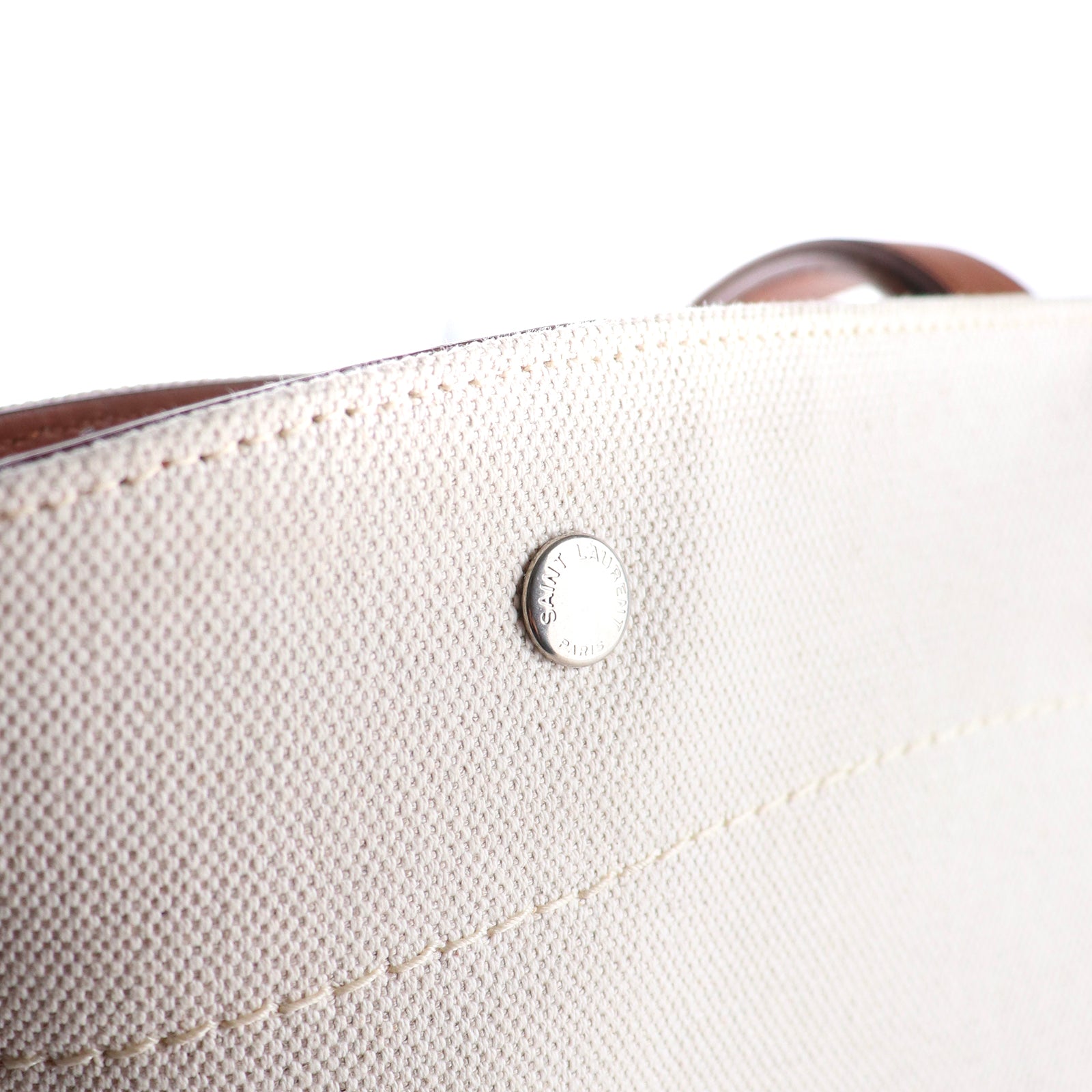 SAINT LAURENT - Sac cabas Rive Gauche Shopping en toile et cuir