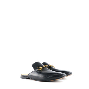 GUCCI - Princetown mules in black leather (T40.5)