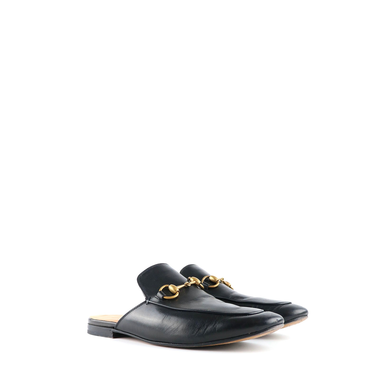 GUCCI - Mules Princetown en cuir noir (T40,5)