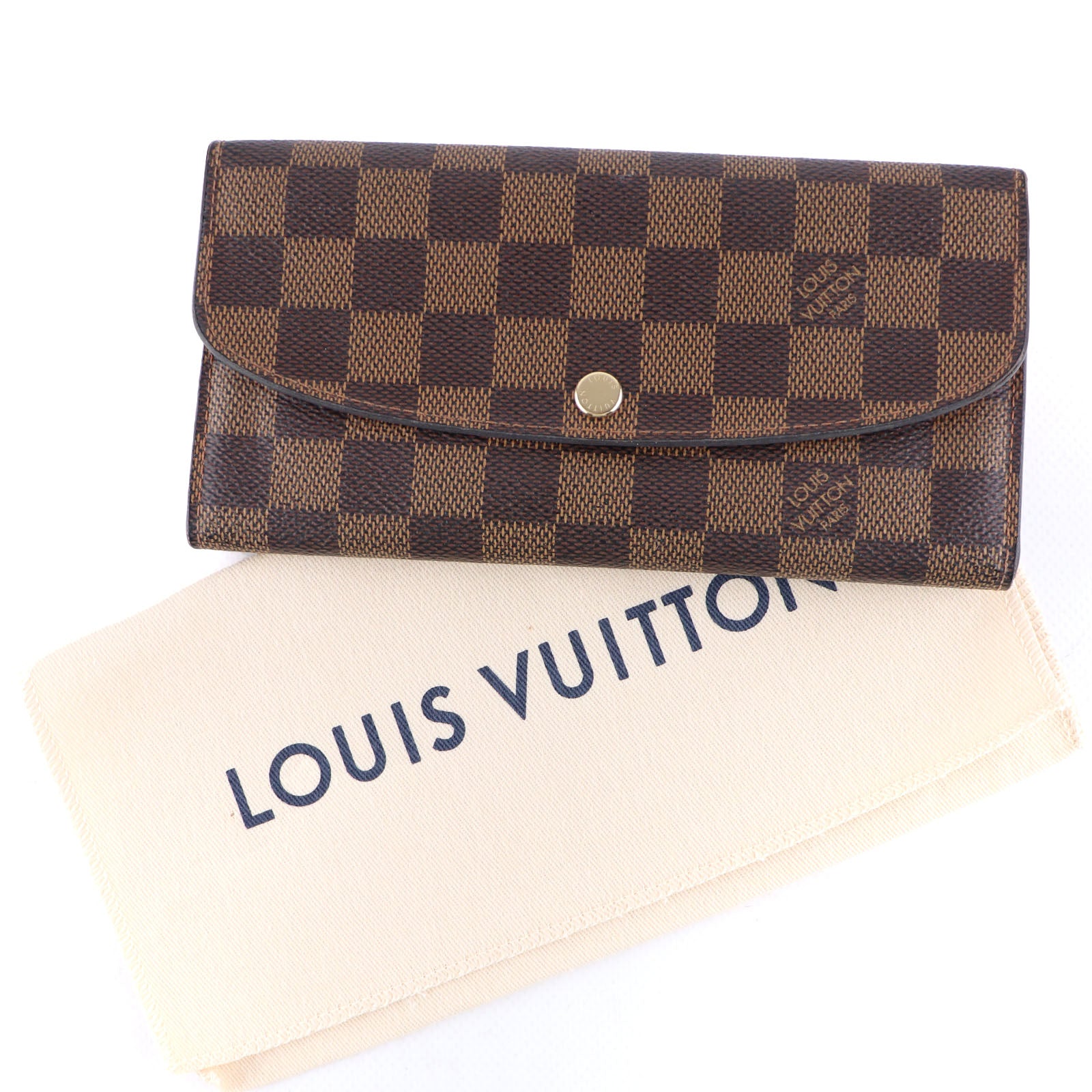 LOUIS VUITTON - Émilie wallet in ebony damier canvas