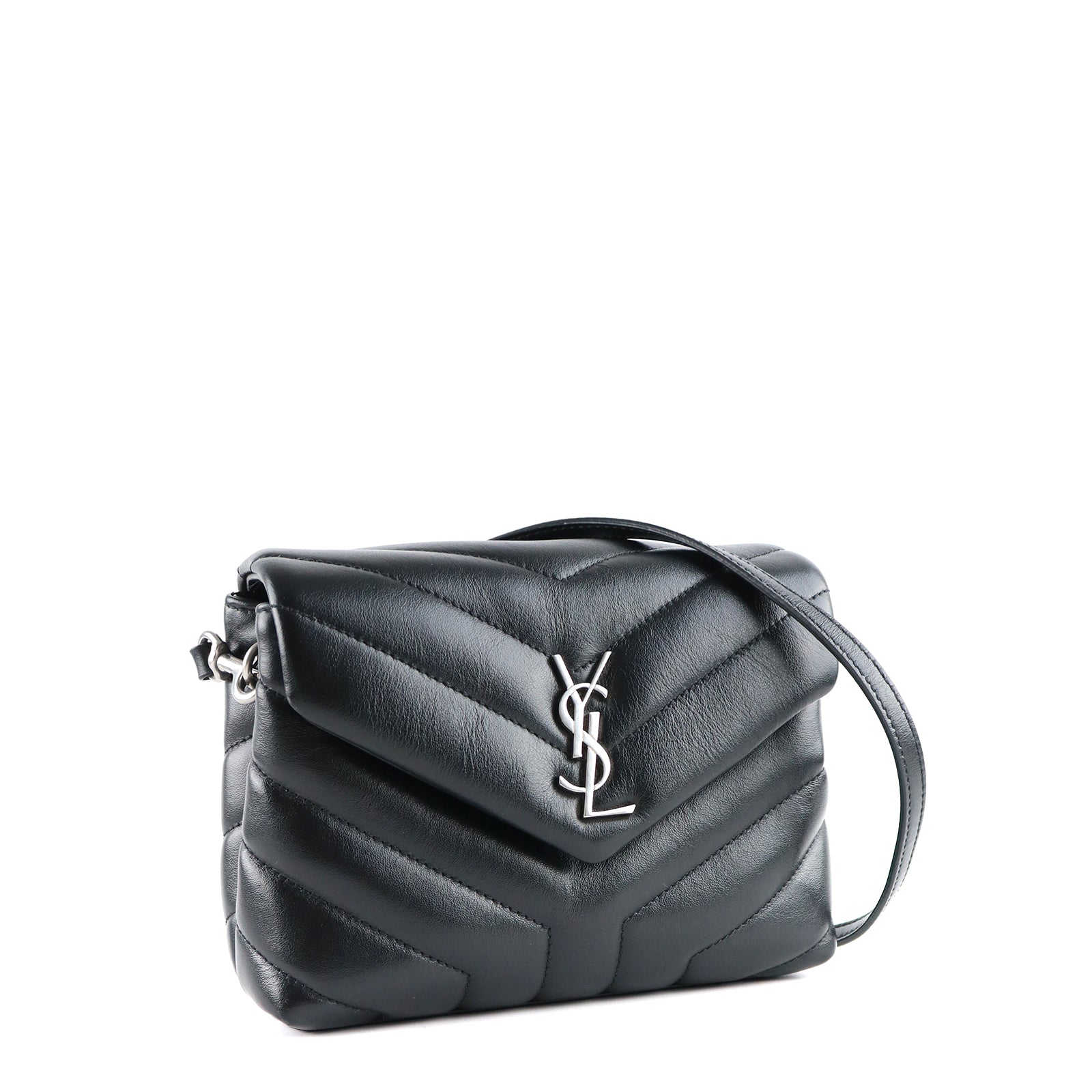 SAINT LAURENT - Loulou Toy shoulder bag in black quilted leather