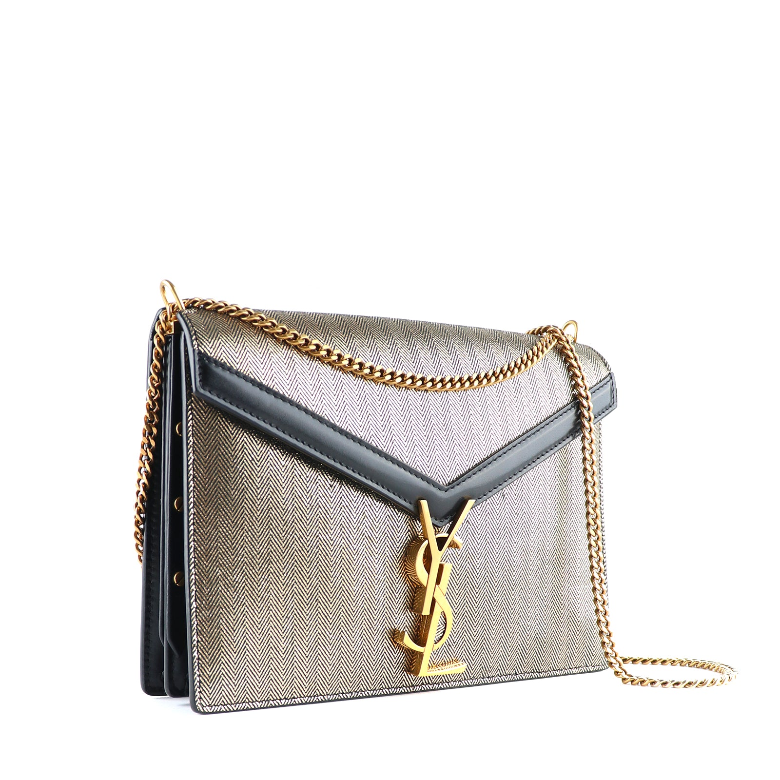 SAINT LAURENT - Sac à bandoulière Cassandre en cuir