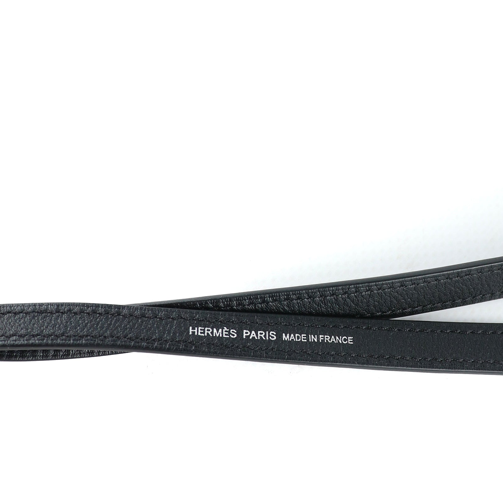 HERMÈS - Étui téléphone Strap GM et dragonne en cuir noir