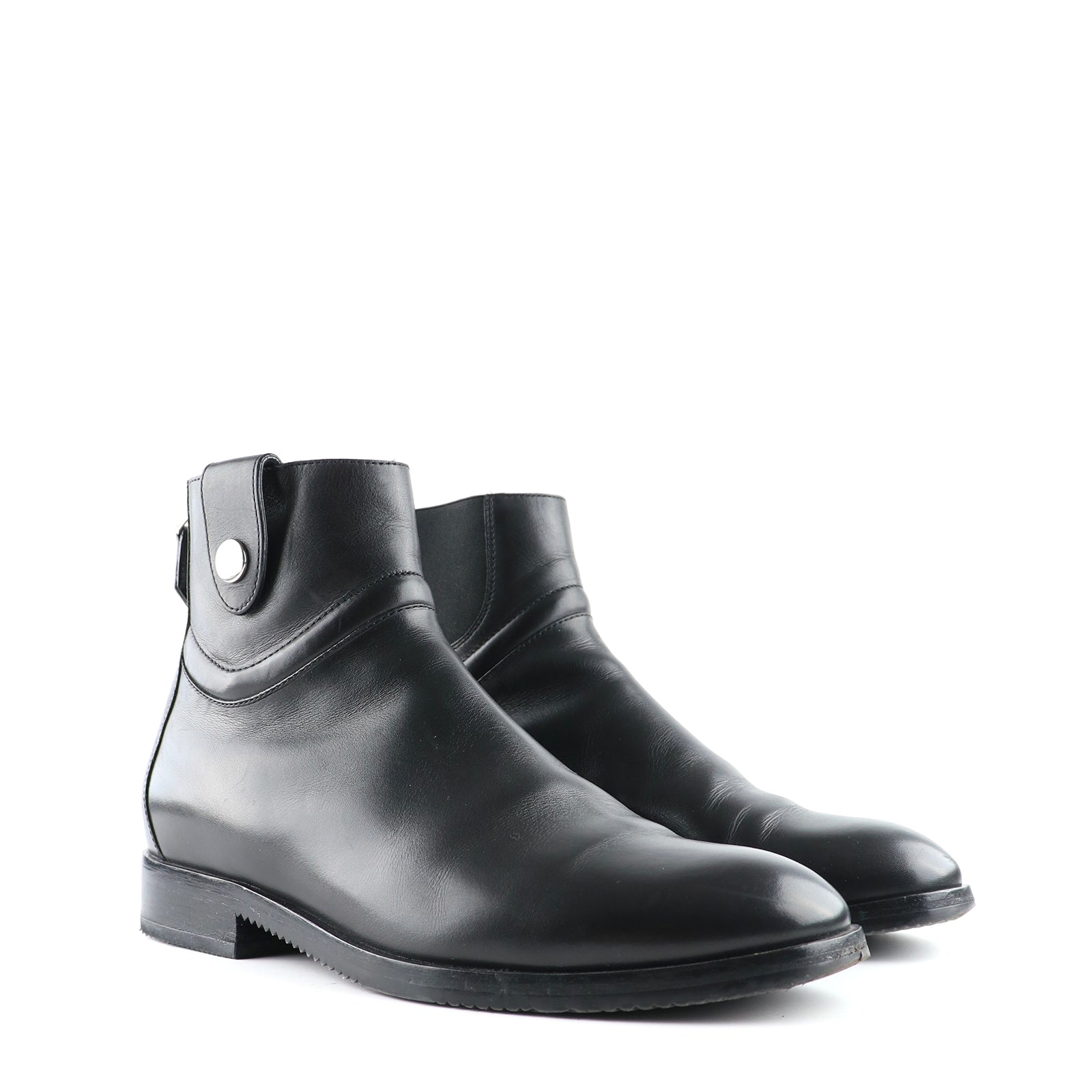 HERMÈS - Bottines et Mini Chaps de concours amovibles Nedji en cuir noir (T40)