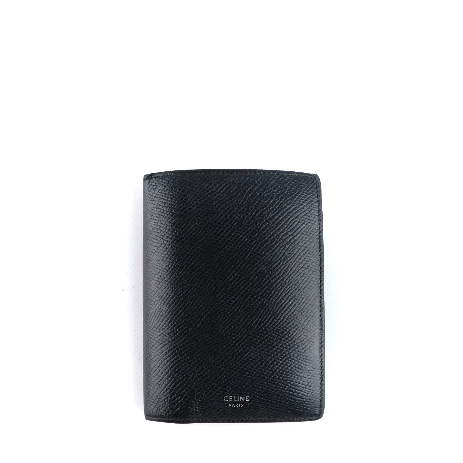 CELINE - Etui pour passeport en cuir grainé noir