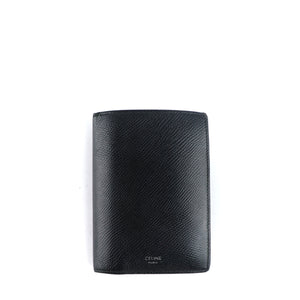 CELINE - Passport case in black grained leather