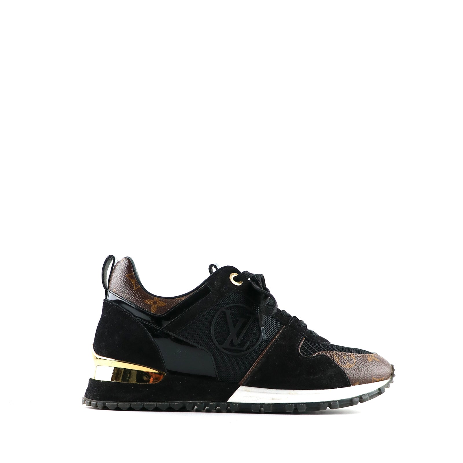 LOUIS VUITTON - Sneakers Run Away en cuir et toile monogramme (T37)