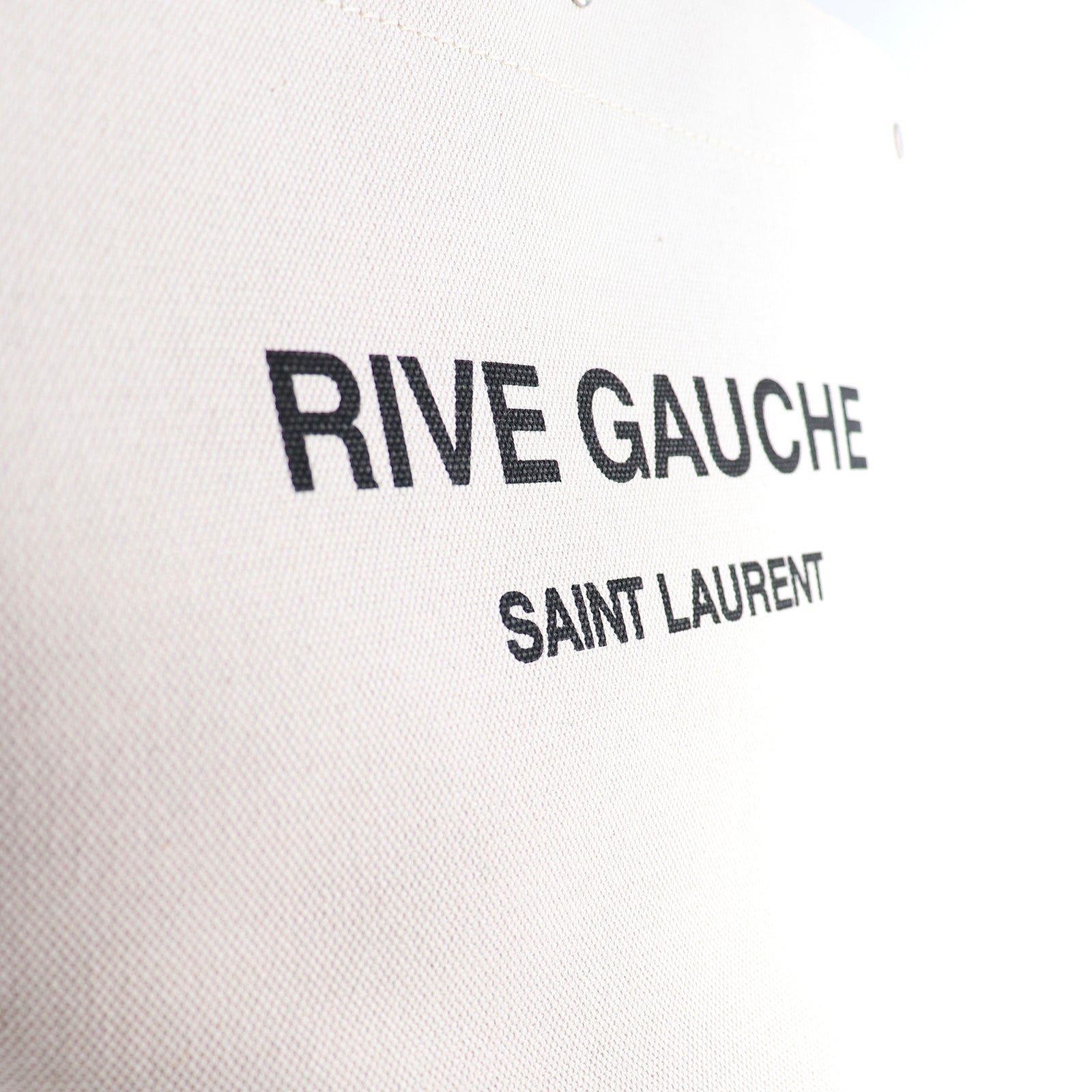 SAINT LAURENT - Sac cabas Rive Gauche Shopping en toile et cuir
