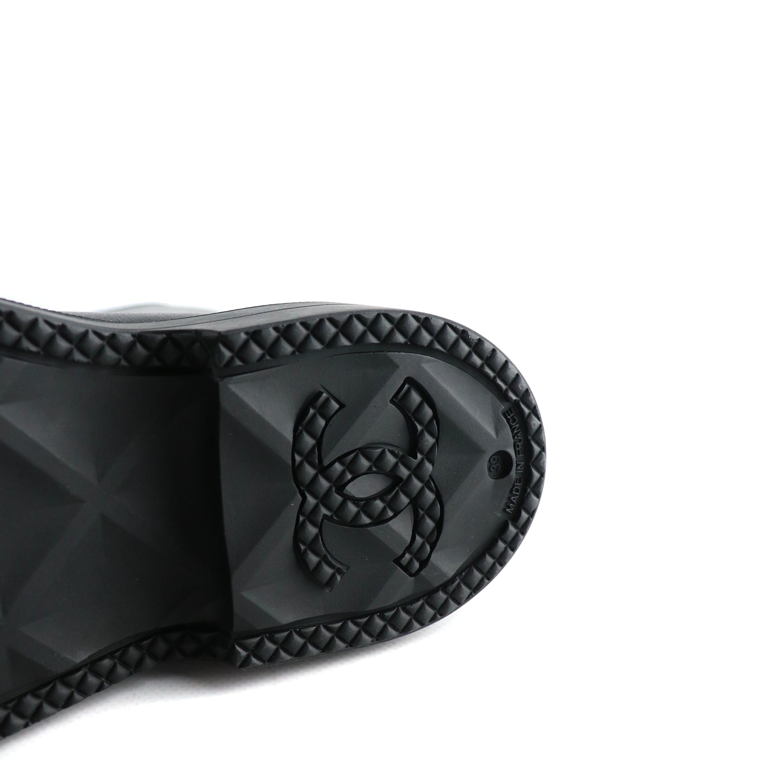 CHANEL - Bottes de pluie en caoutchouc (T39)