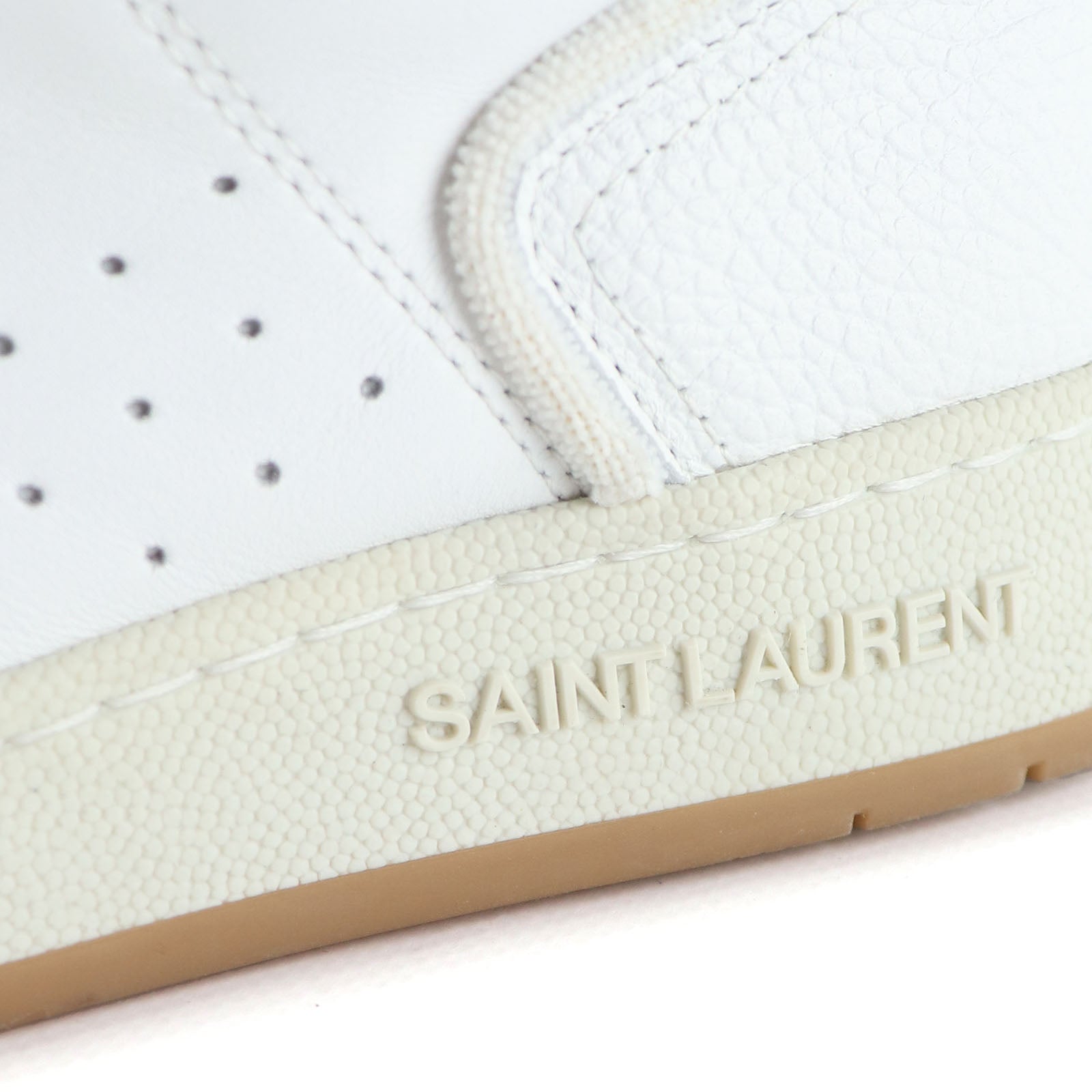 SAINT LAURENT - Jeff high-top sneakers in white leather (T36.5)