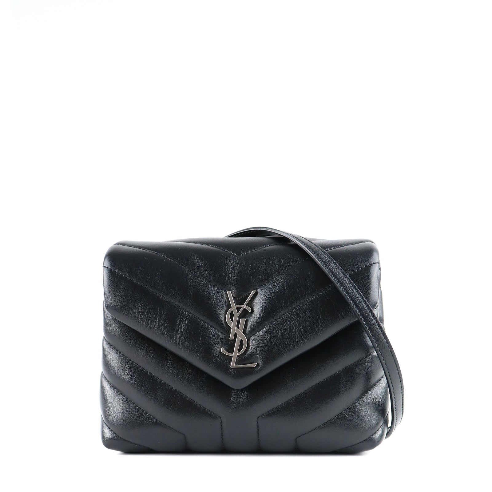 SAINT LAURENT - Loulou Toy shoulder bag in black quilted leather
