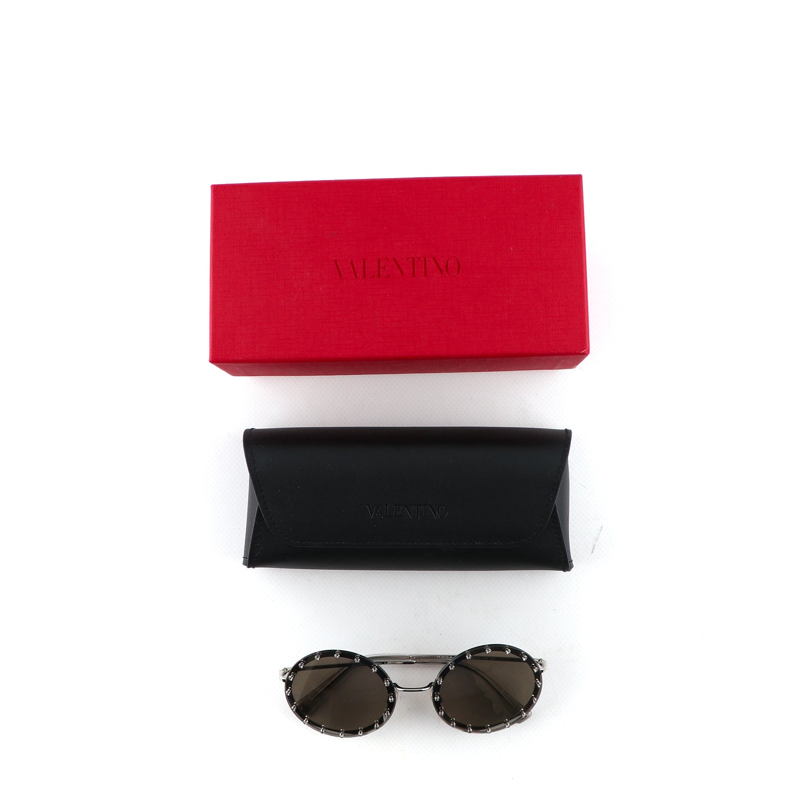 VALENTINO - Round sunglasses with rhinestones