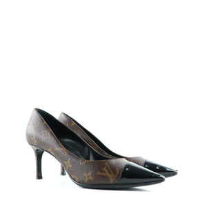 LOUIS VUITTON - Escarpins en toile monogramme (T37,5)