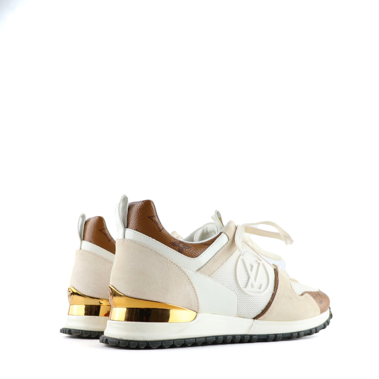 LOUIS VUITTON - Sneakers Run Away en cuir et toile monogramme (T37)