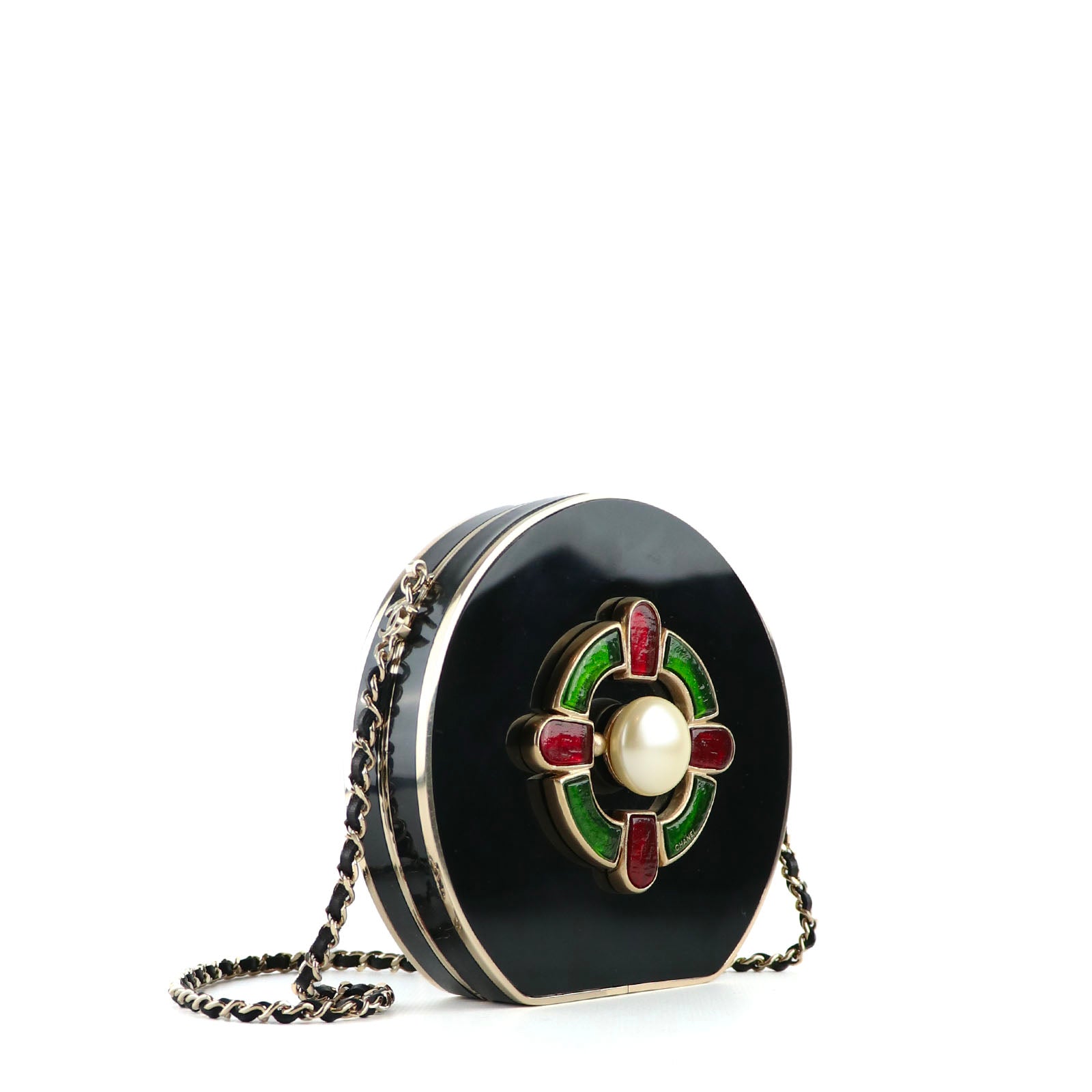 CHANEL - Sac Minaudière en plexiglass et verres de gripoix