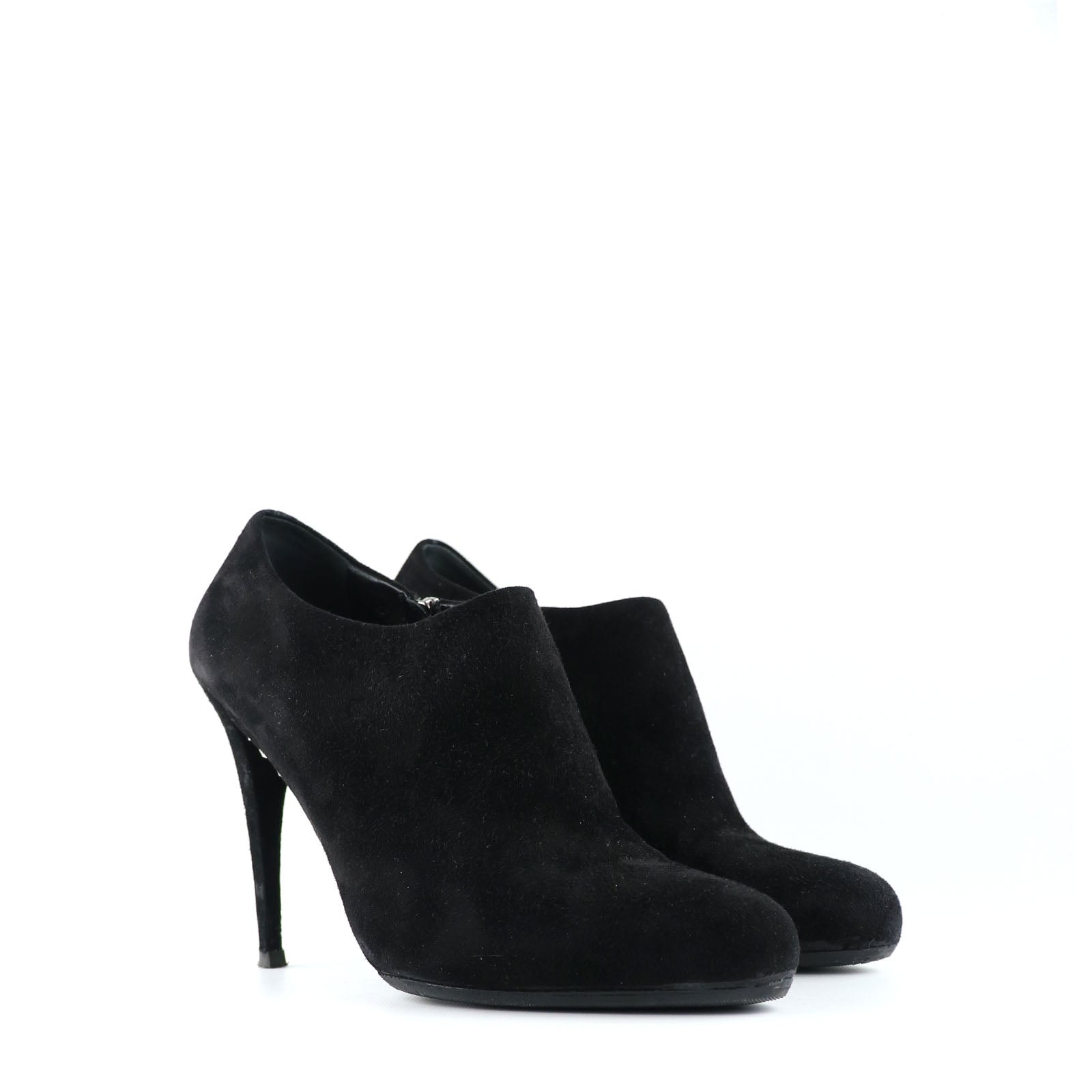 MIU MIU - Bottines à talon en suede noir (T37)
