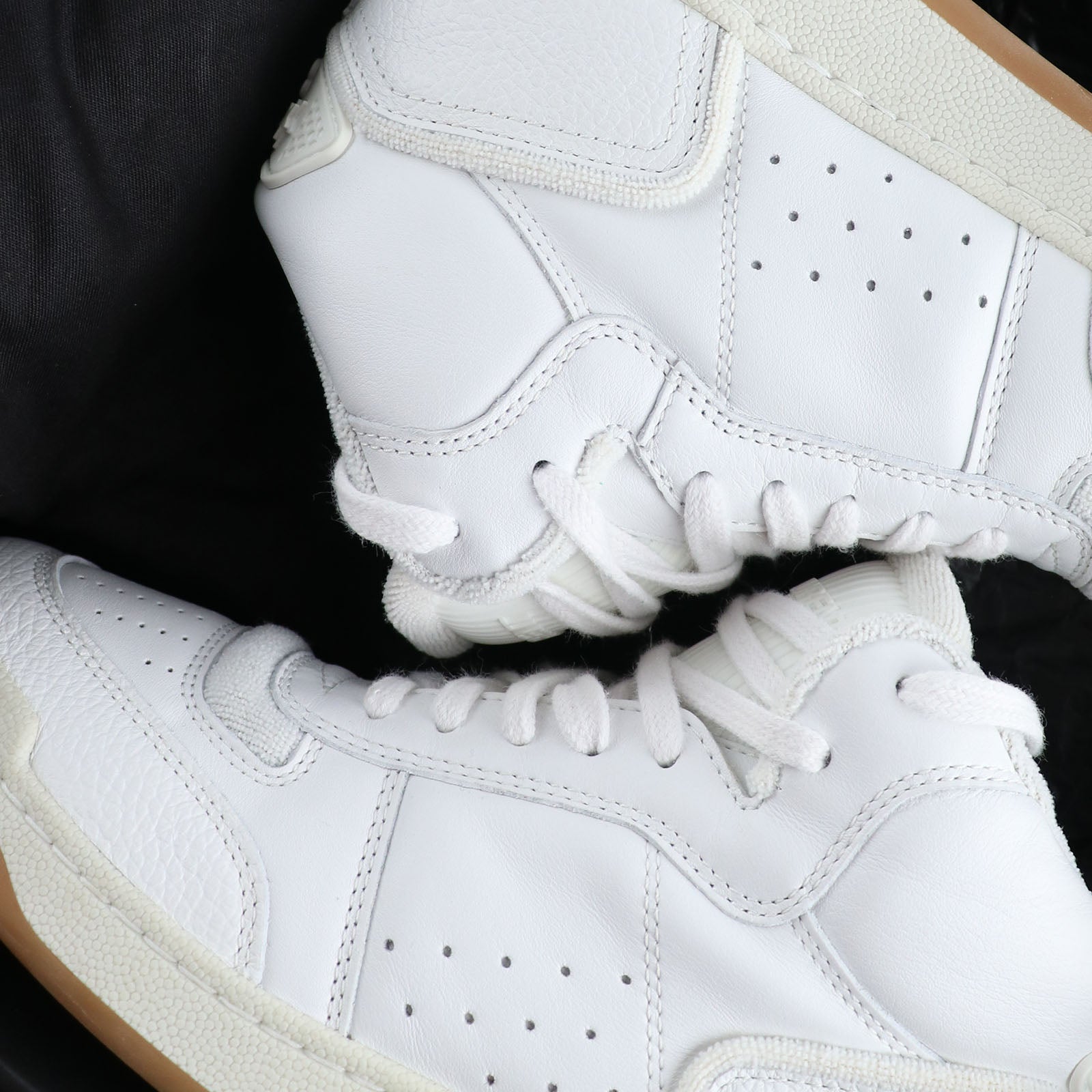 SAINT LAURENT - Jeff high-top sneakers in white leather (T36.5)