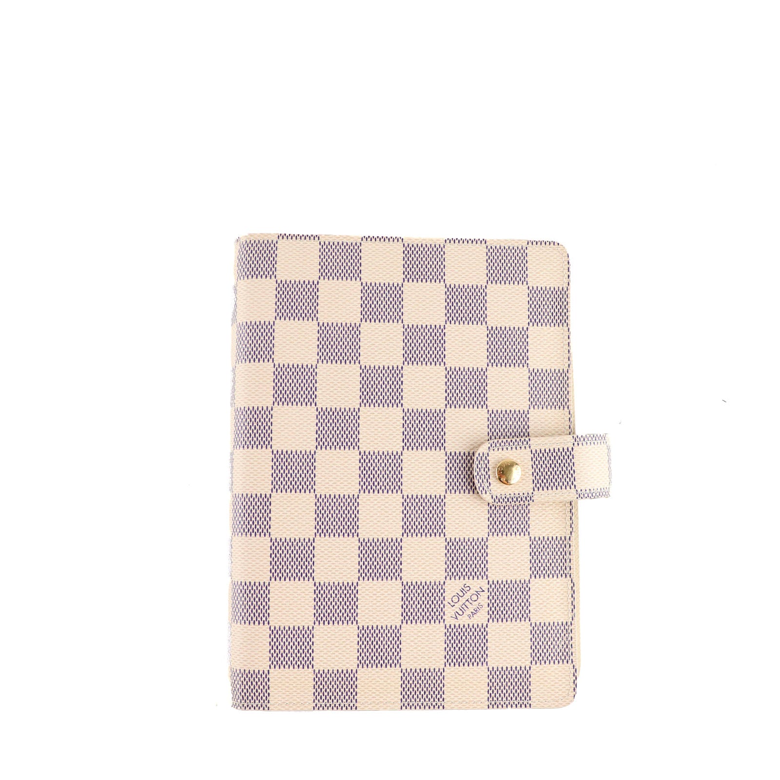LOUIS VUITTON - Couverture agenda MM en toile damier azur