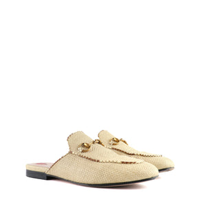 GUCCI - Pricetown mules in raffia (T36.5)