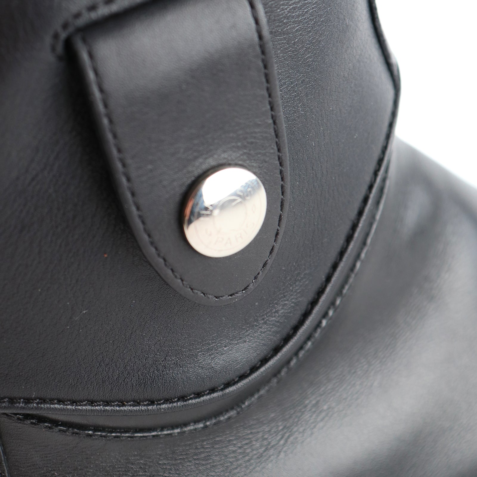 HERMÈS - Bottines et Mini Chaps de concours amovibles Nedji en cuir noir (T40)