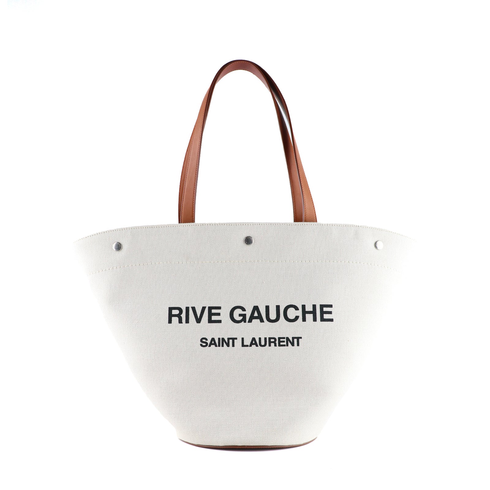 SAINT LAURENT - Sac cabas Rive Gauche Shopping en toile et cuir