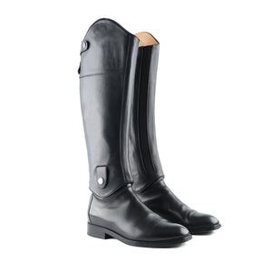 HERMÈS - Bottines et Mini Chaps de concours amovibles Nedji en cuir noir (T40)