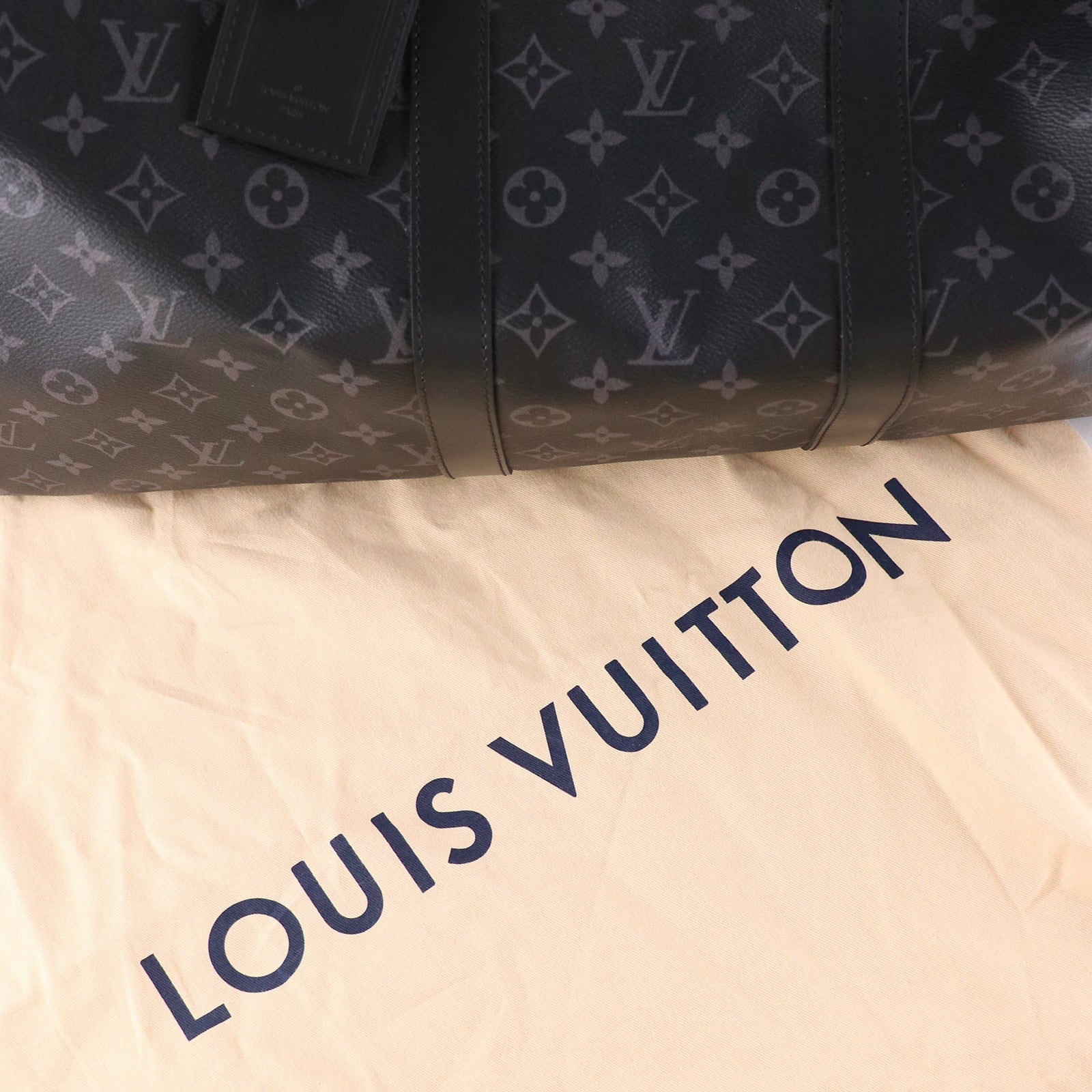 LOUIS VUITTON - Sac de voyage Keepall 55 en toile Monogram Eclipse