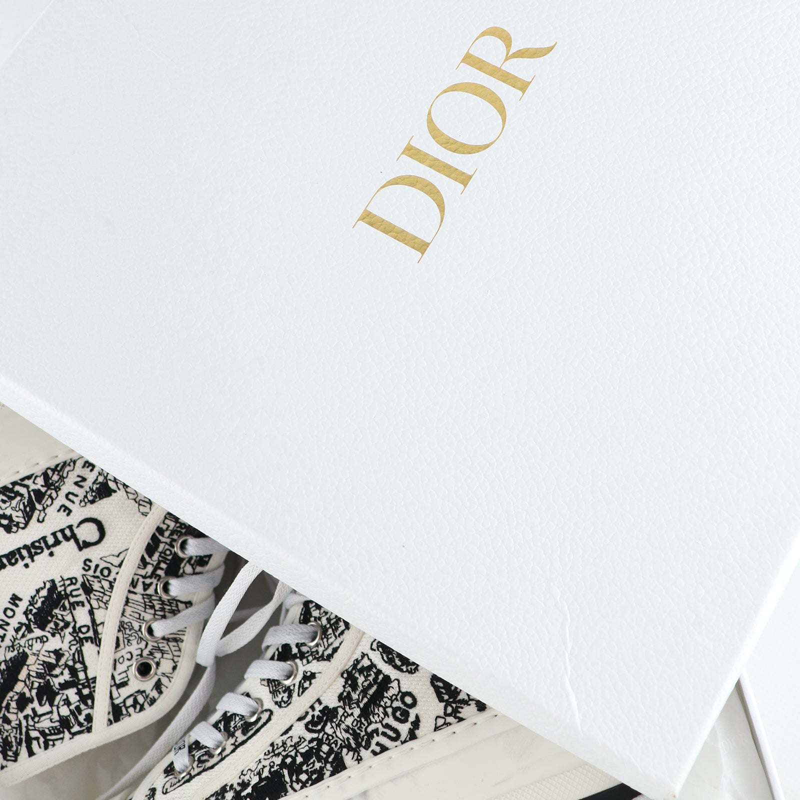 DIOR - Walk'N'Dior canvas high-top platform sneakers (T34)