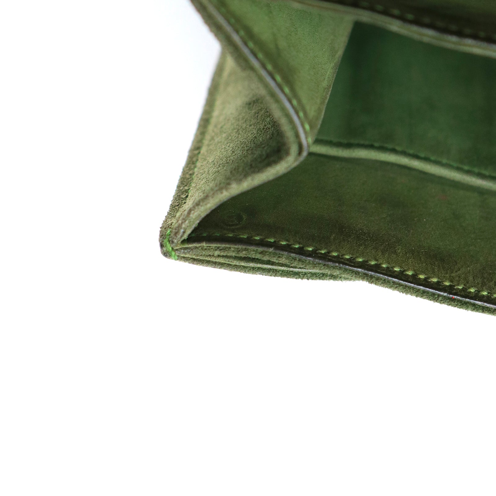 HERMÈS - Fonsbelle shoulder bag in vintage green suede
