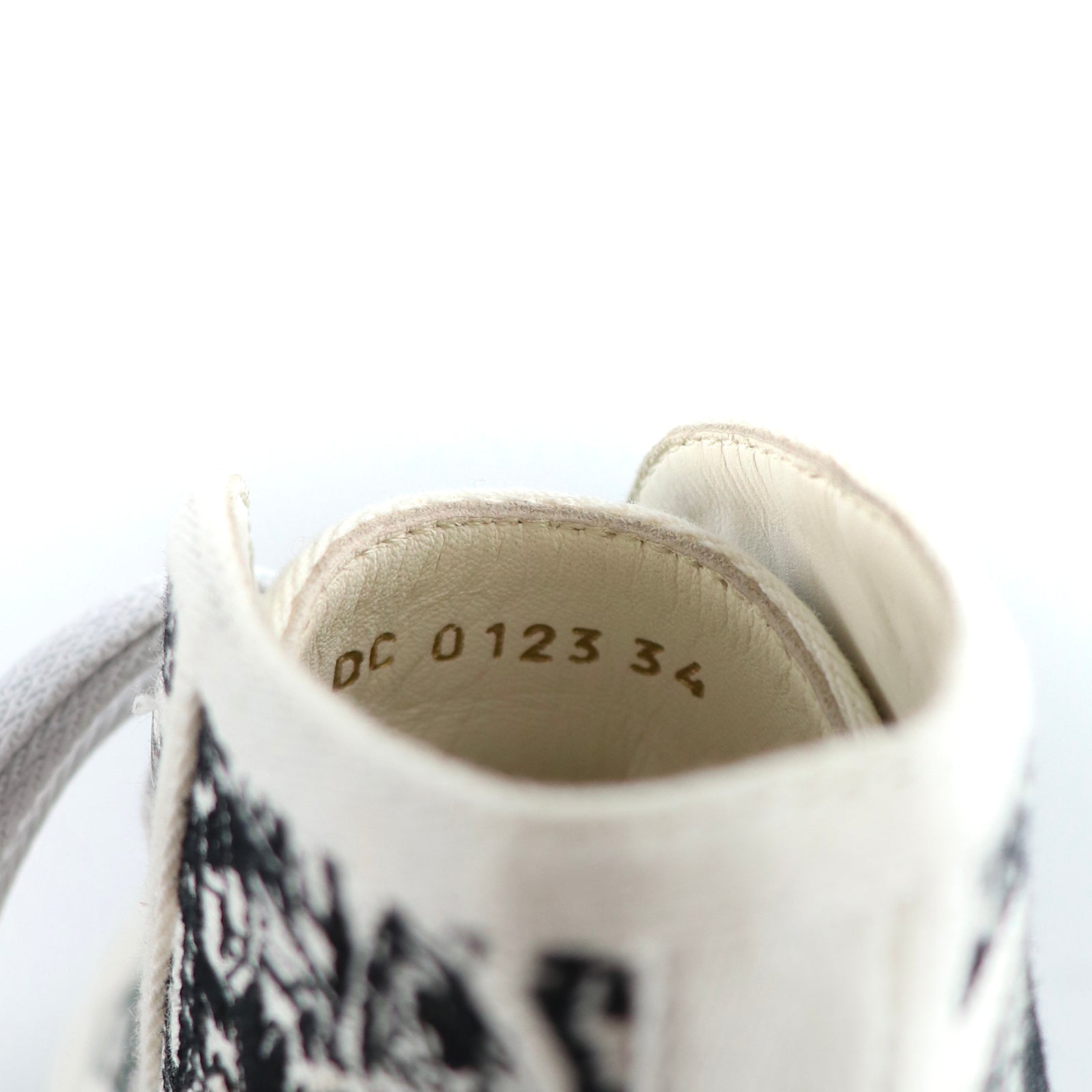 DIOR - Sneakers montantes à plateforme Walk'N'Dior en toile (T34)