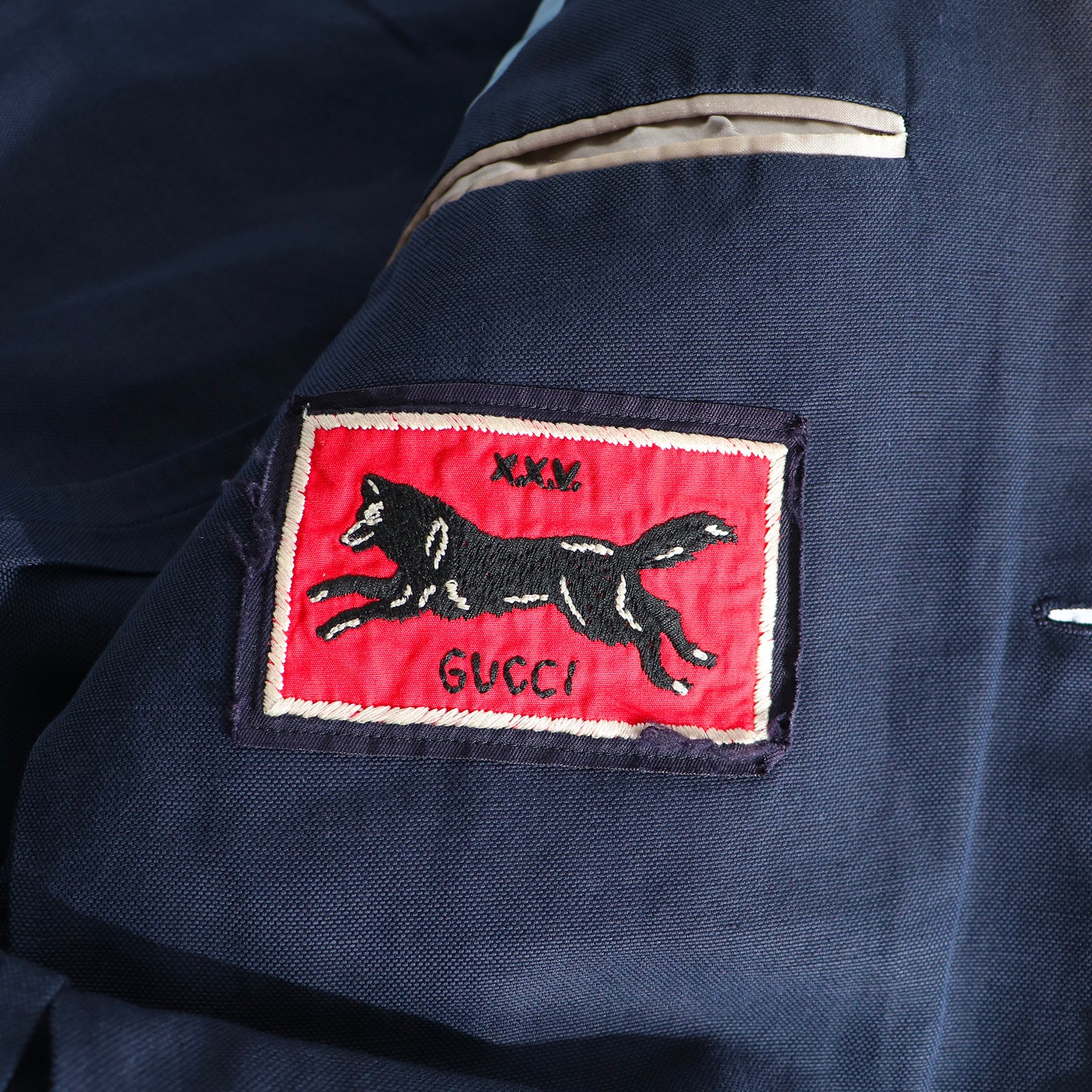 GUCCI - Veste de costume bleu marine (T48)