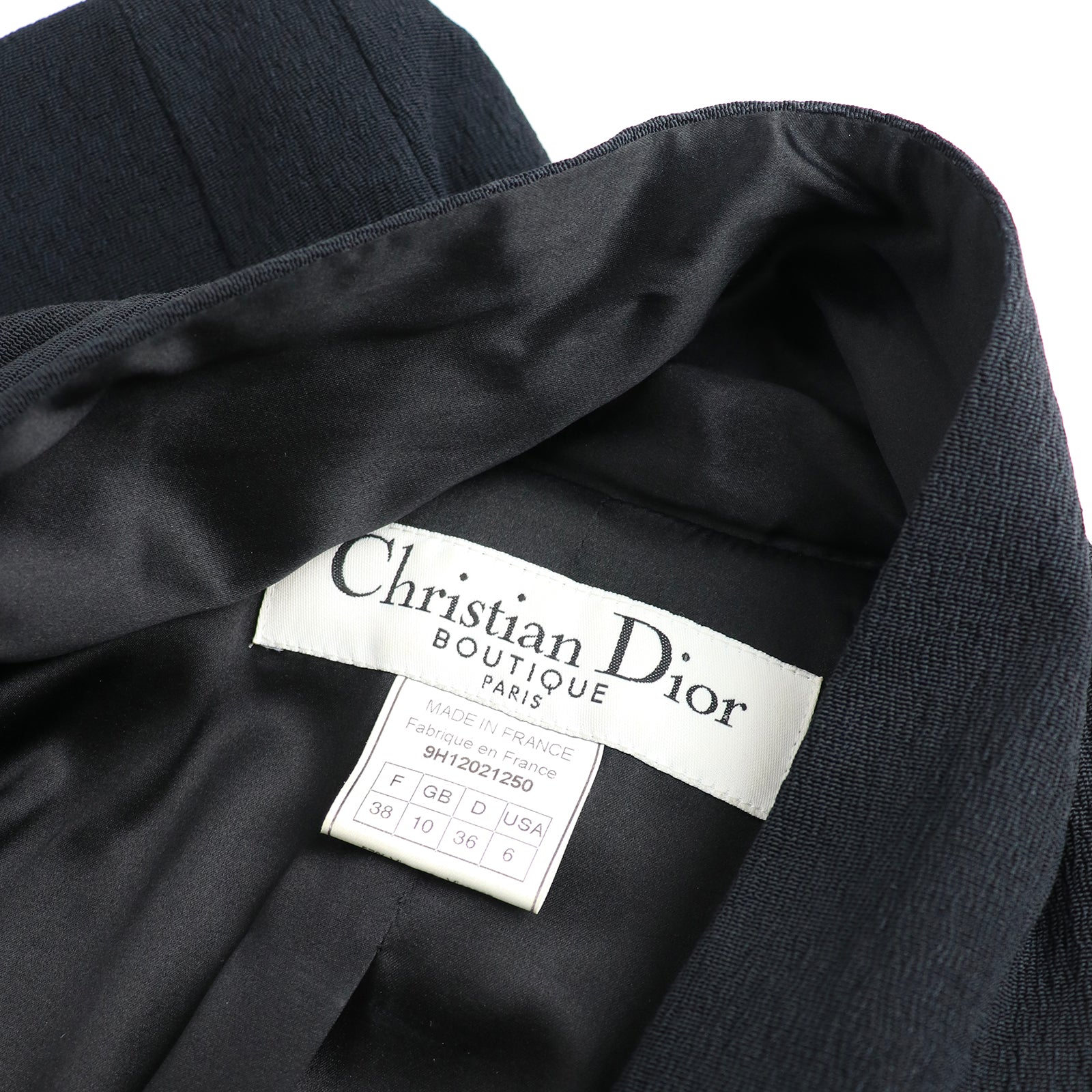 DIOR - Combinaison jupe en crêpe stretch noir (T38)