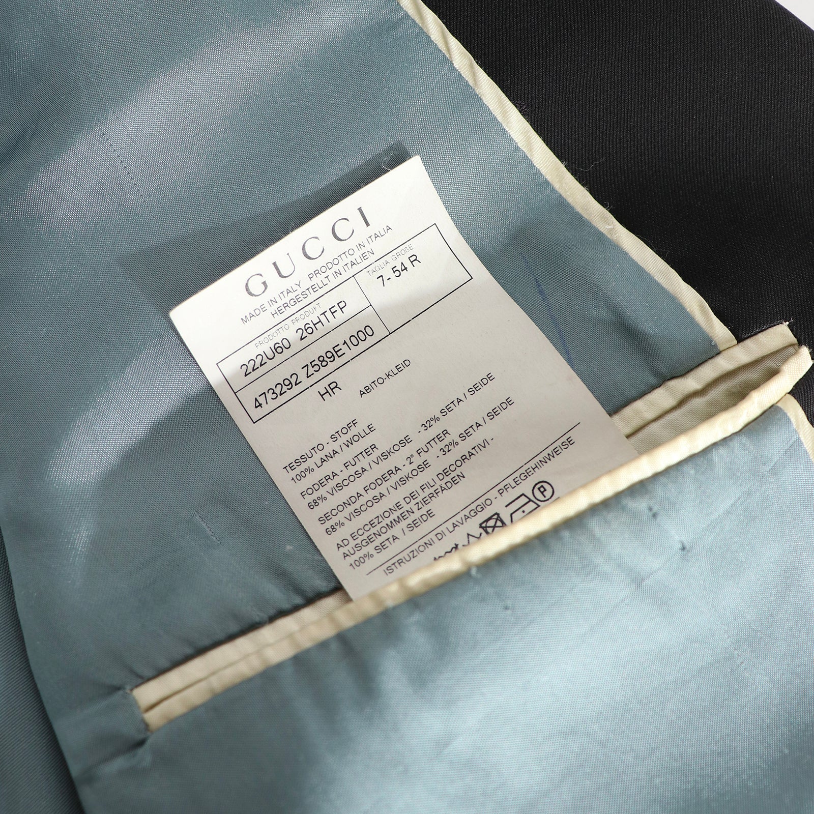 GUCCI - Veste de costume noire avec motif abeilles (T54)