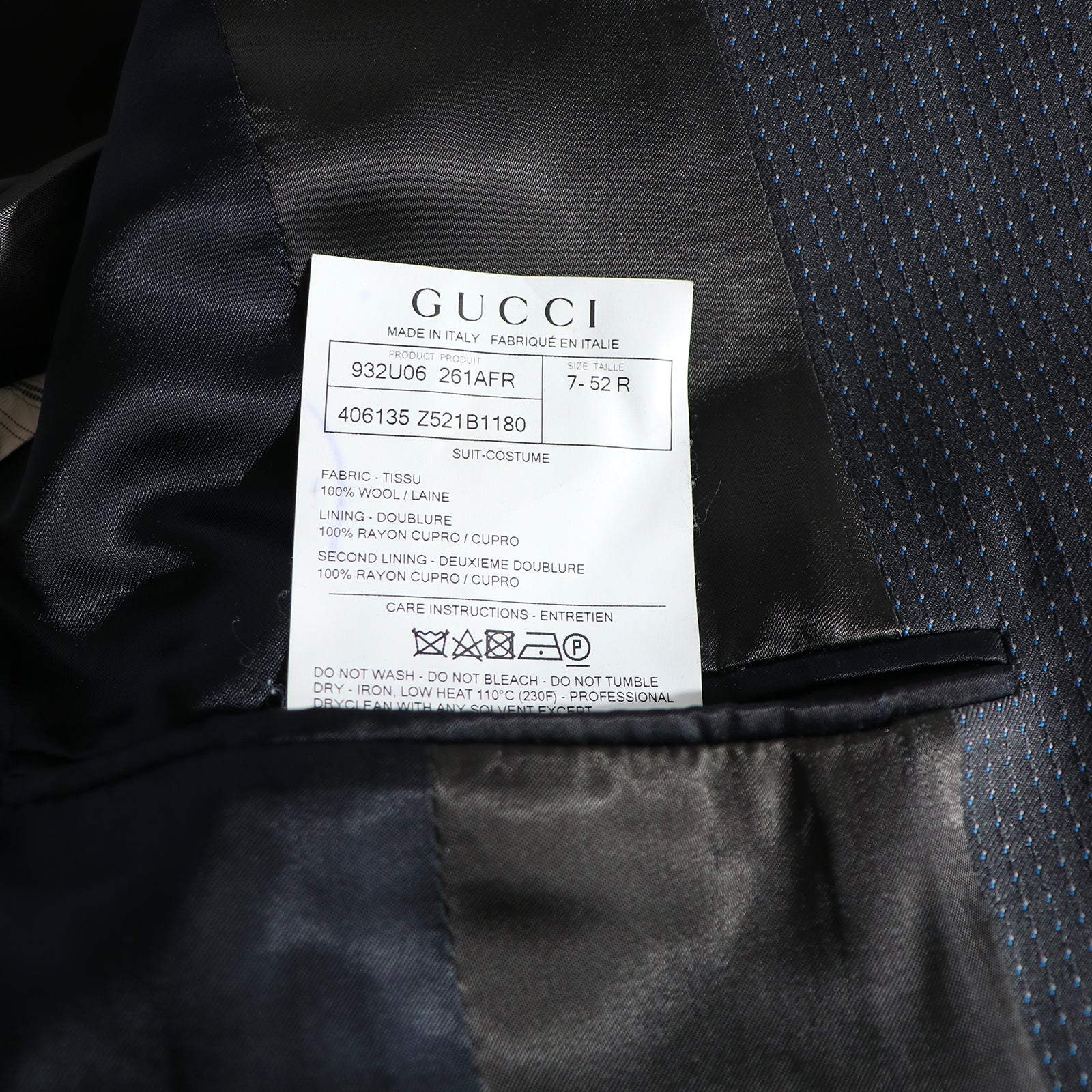 GUCCI - Ensemble de costume gris (T52)