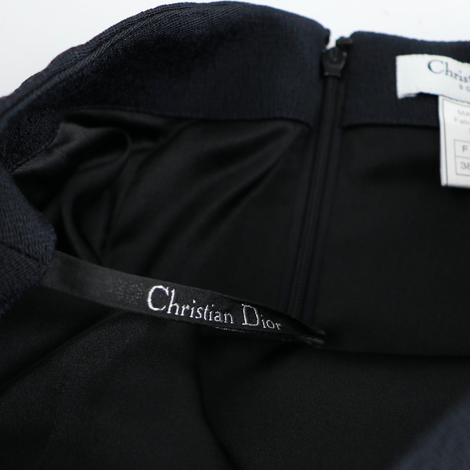 DIOR - Combinaison jupe en crêpe stretch noir (T38)