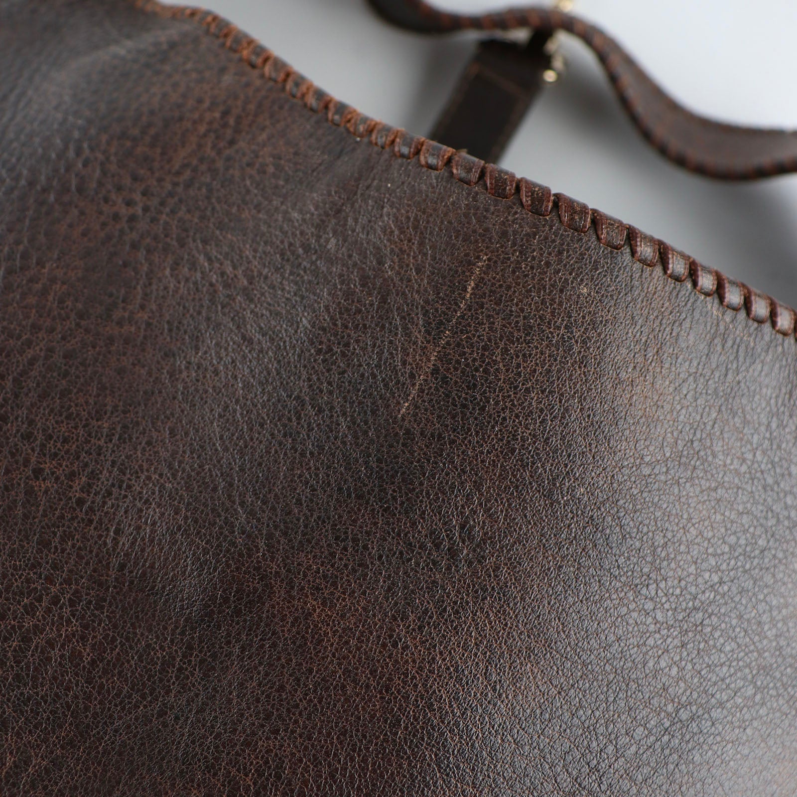 GUCCI - Jackie Bamboo shoulder bag in vintage brown leather