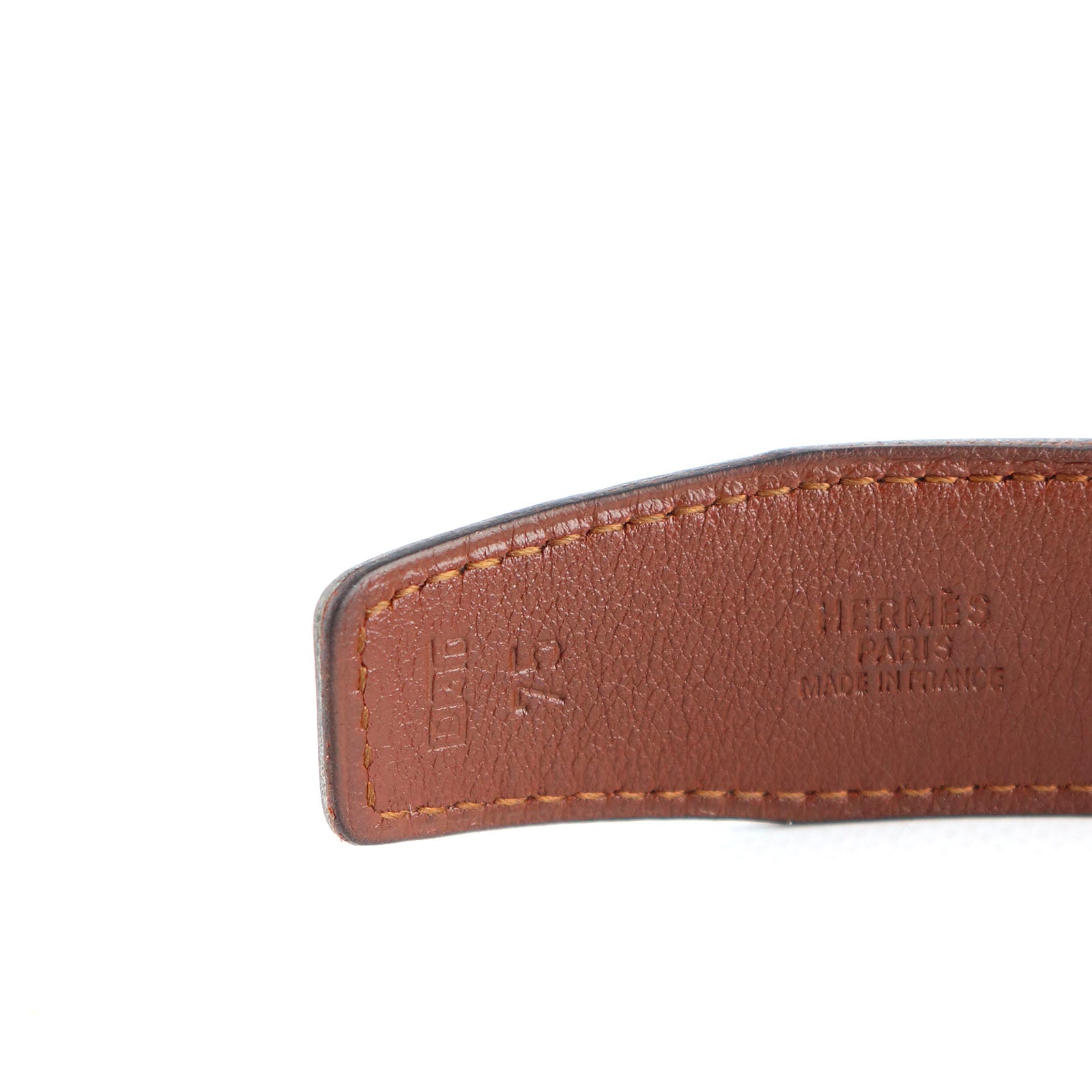 HERMÈS - Reversible belt with gold buckle (T75)