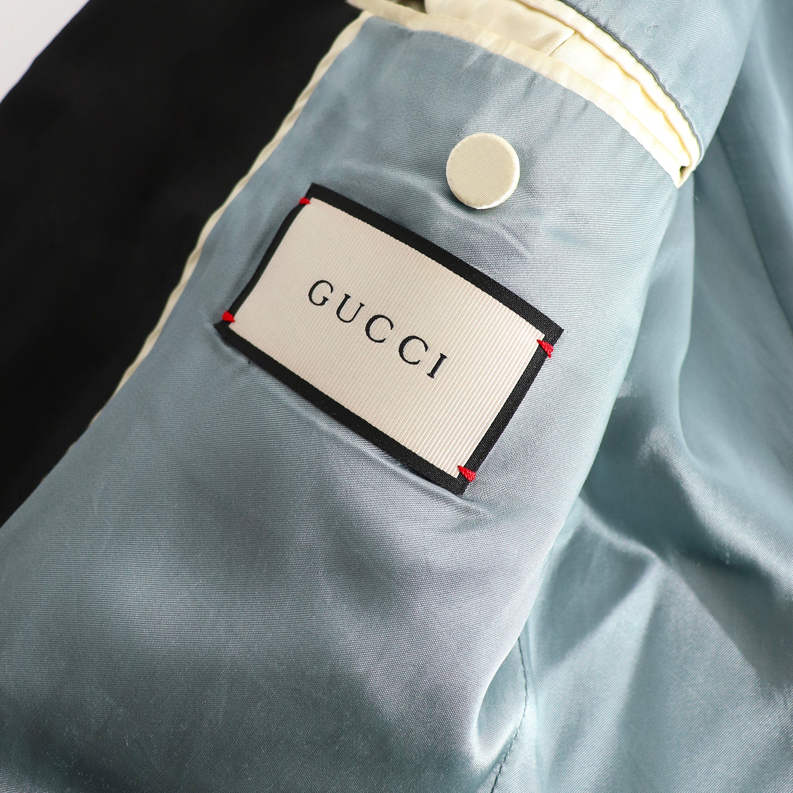GUCCI - Veste de costume noire avec motif abeilles (T54)