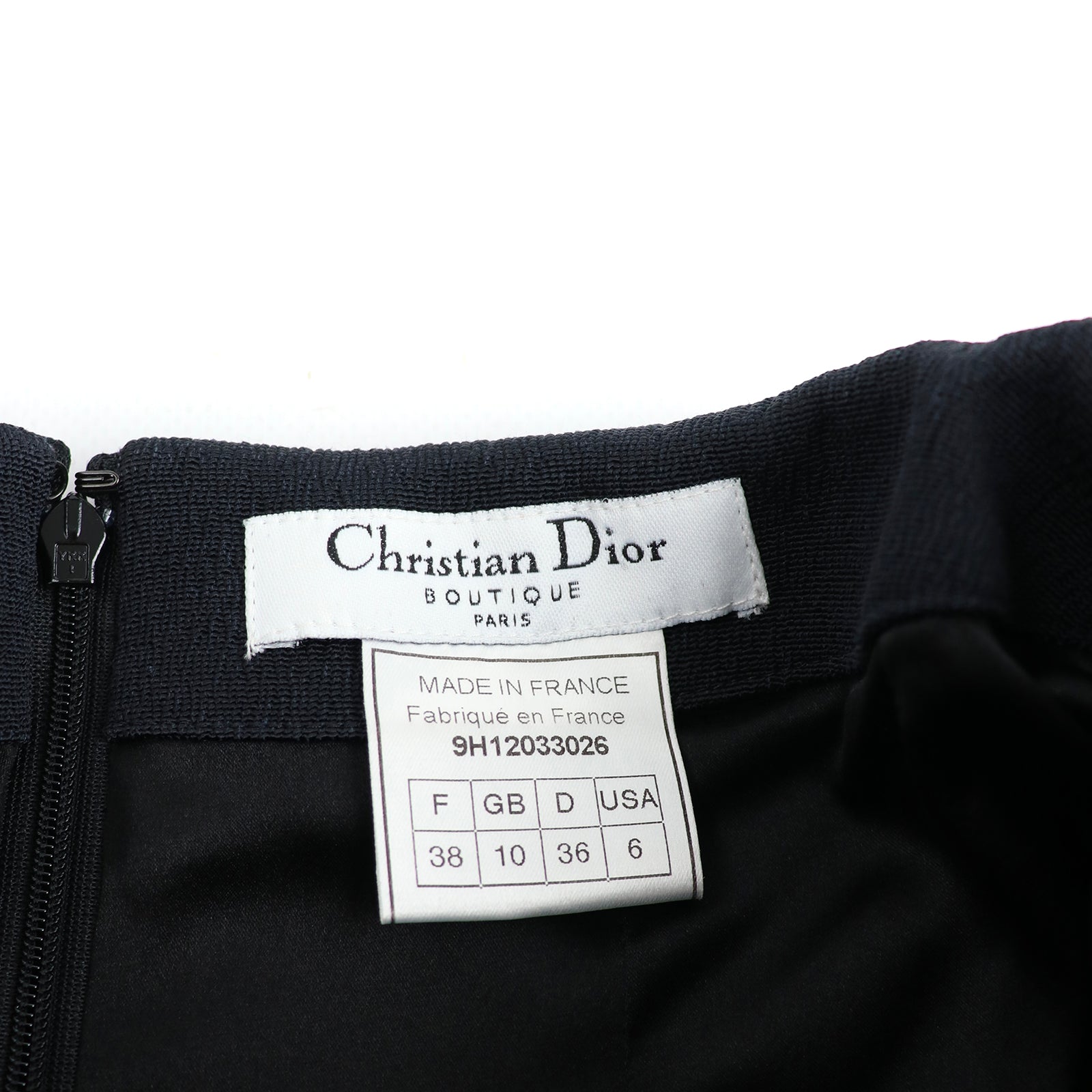DIOR - Combinaison jupe en crêpe stretch noir (T38)