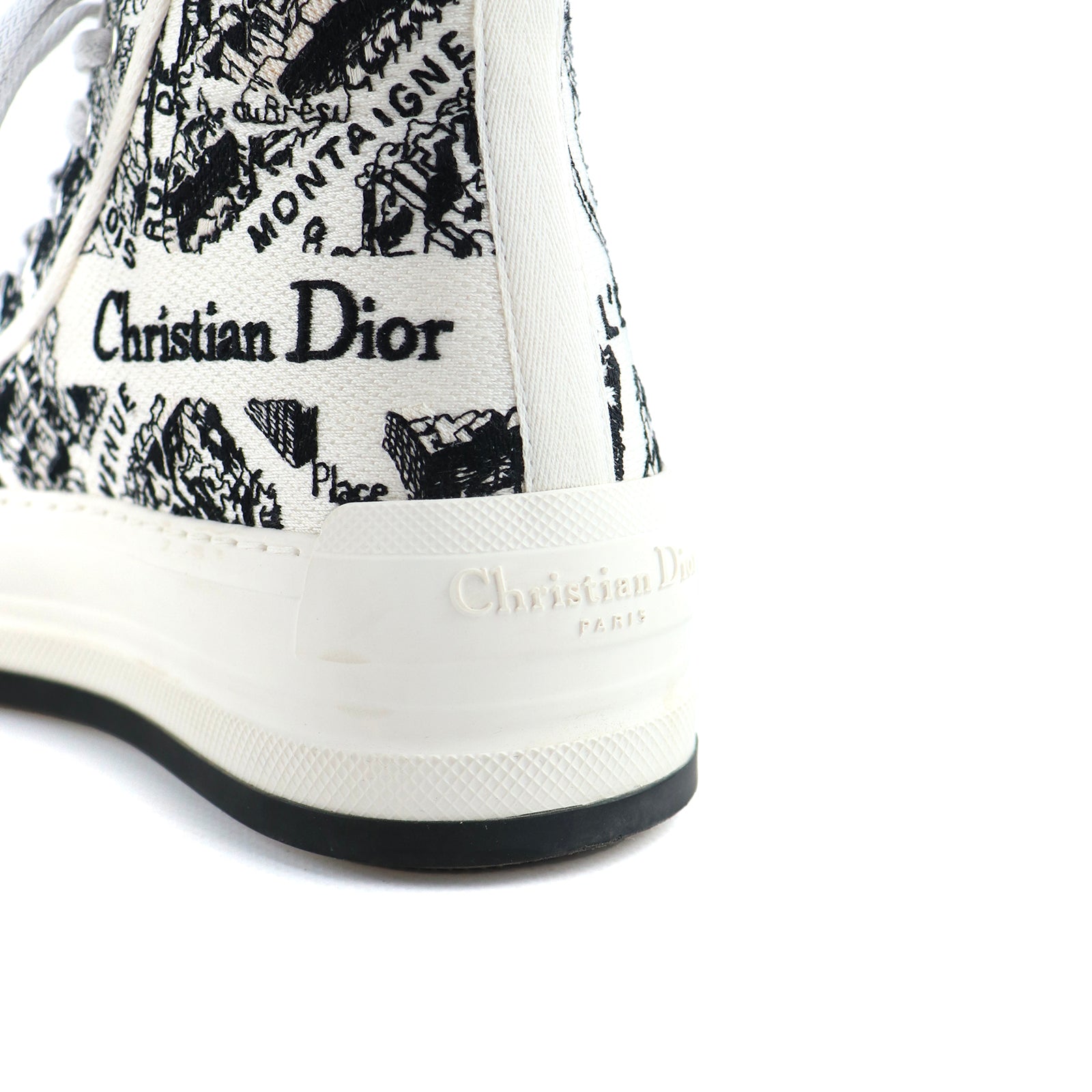 DIOR - Walk'N'Dior canvas high-top platform sneakers (T34)