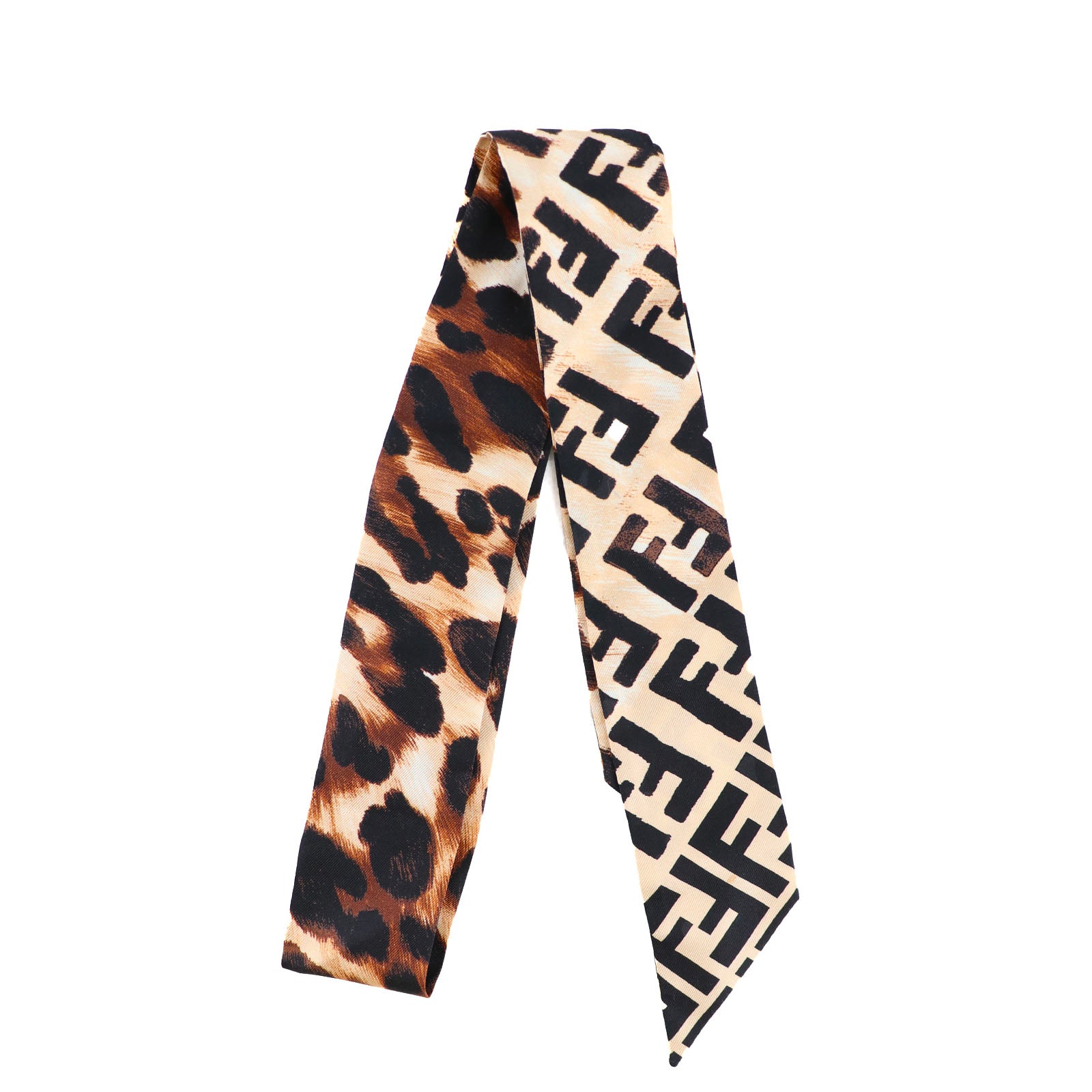 FENDI - Twilly en soie Léopard