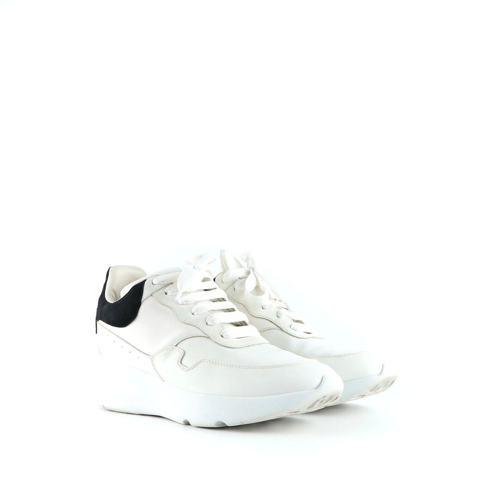 ALEXANDER MCQUEEN - Sneakers Court en cuir blanc (T39)