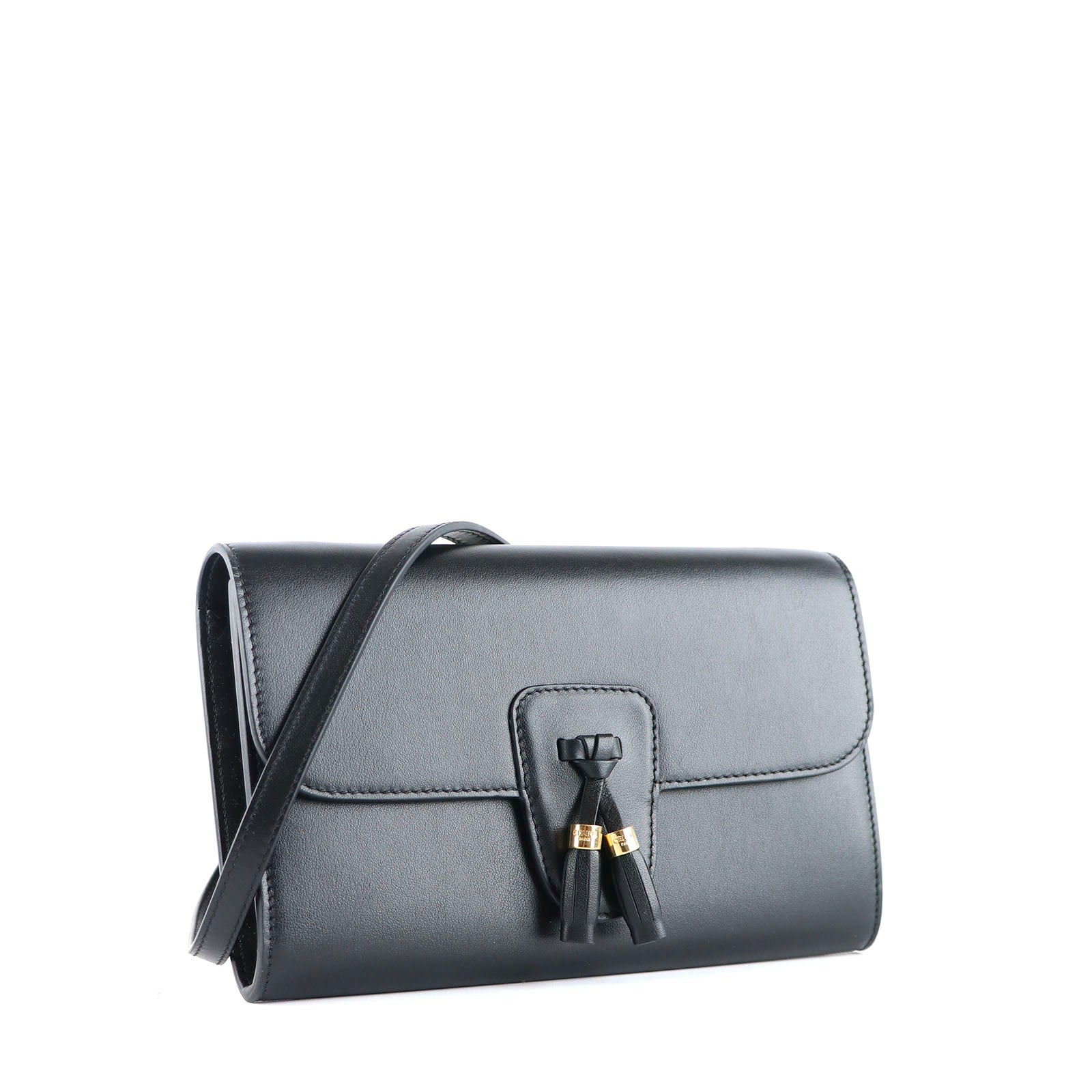 CELINE - Sac à bandoulière Pompon en cuir noir