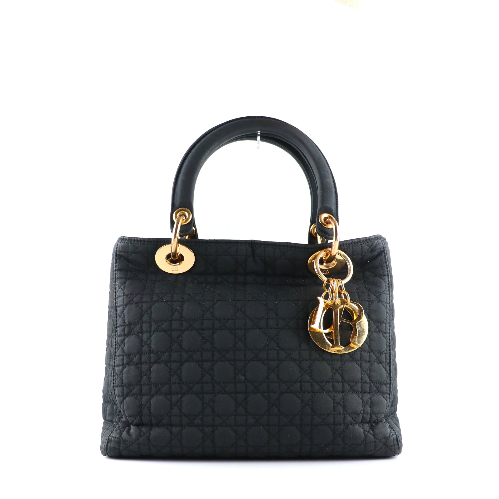 DIOR - Lady Dior bag in black canvas