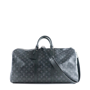 LOUIS VUITTON - Sac de voyage Keepall 55 en toile Monogram Eclipse