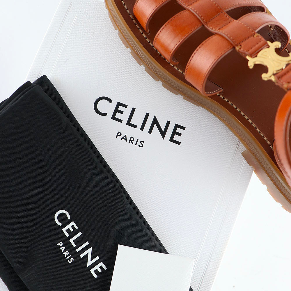 CELINE - Cléa Triomphe Gladiator leather sandals (T38)