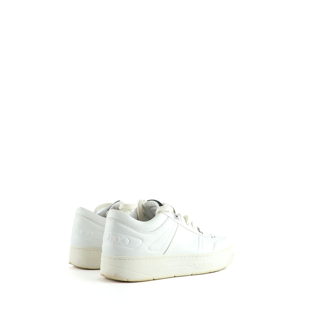 JIMMY CHOO - Sneakers Hawaï en cuir blanc (T37)