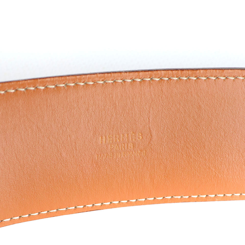 HERMÈS - Ceinture Collier de Chien en cuir gold (T70)