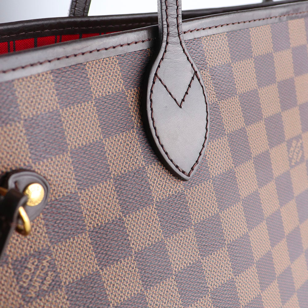 LOUIS VUITTON - Sac cabas Neverfull MM damier ébène et pochette